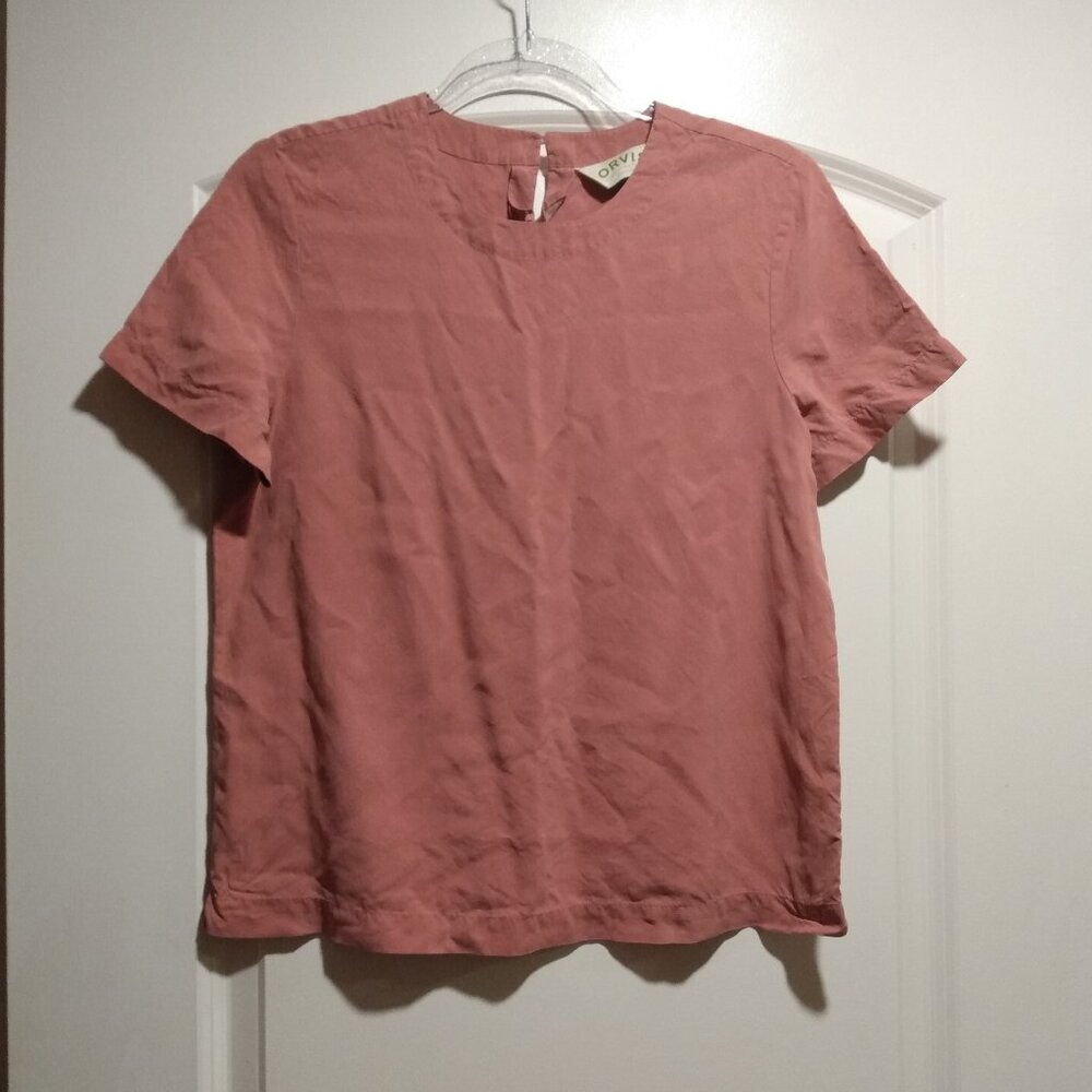 Pink Orvis Short Sleeve Tee Top